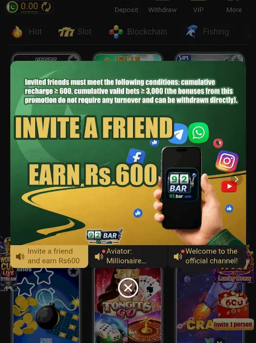 92Bar Game Login
